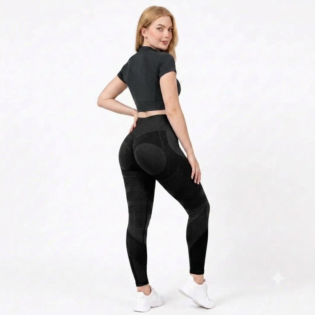 Zurela 3D Compression Leggings - Black