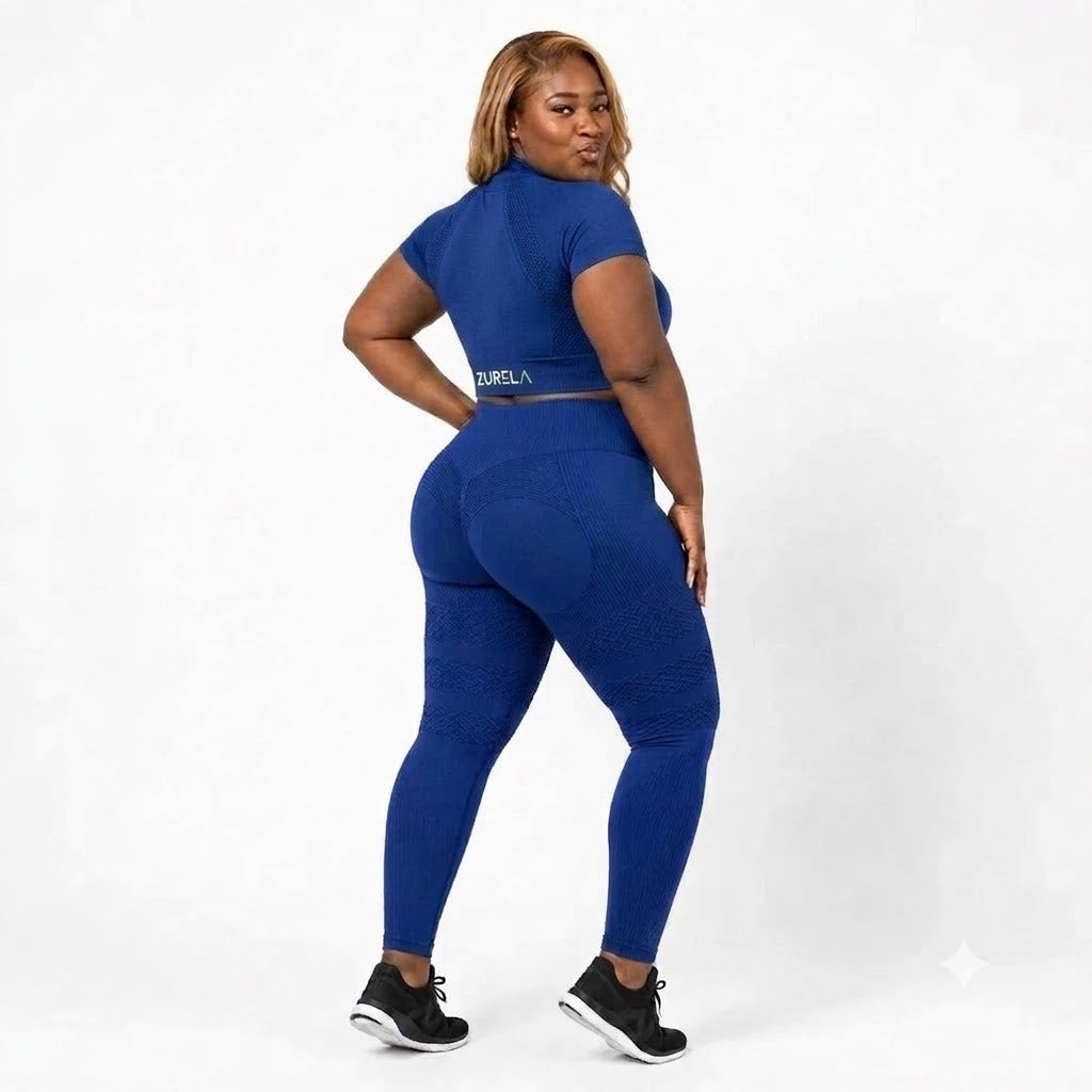 Zurela 3D Compression Leggings - Navy