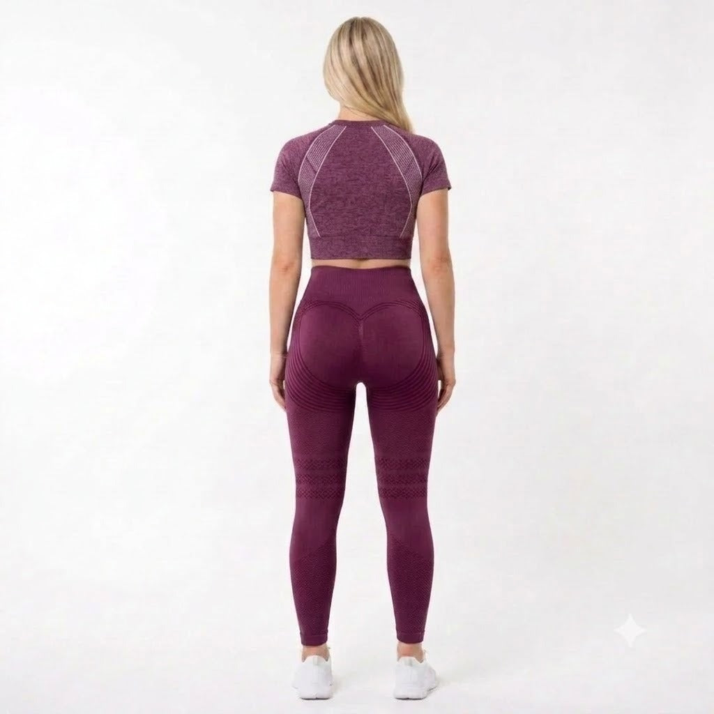 Zurela 3D Compression Leggings - Plum